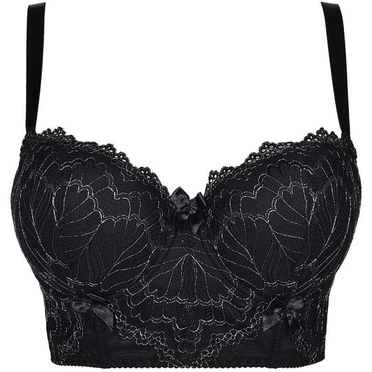 Plussize BH zwart met kant