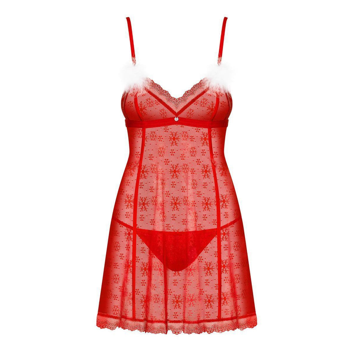 Santawoman Babydoll Rood Kerstmis