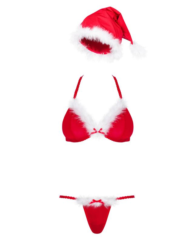 Santastic Sexy Kerst Lingerie Set- Rood