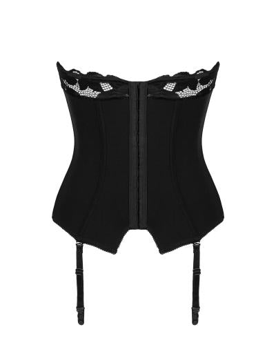Obsessive Luxe Jarretel-Korset Editya - Zwart