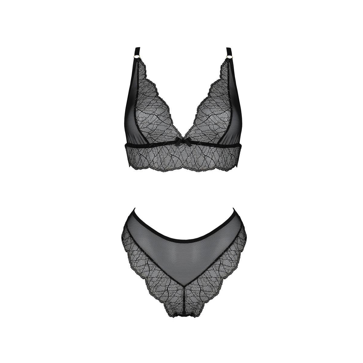 Amberly 2-piece Lingerie set Zwart Plussize