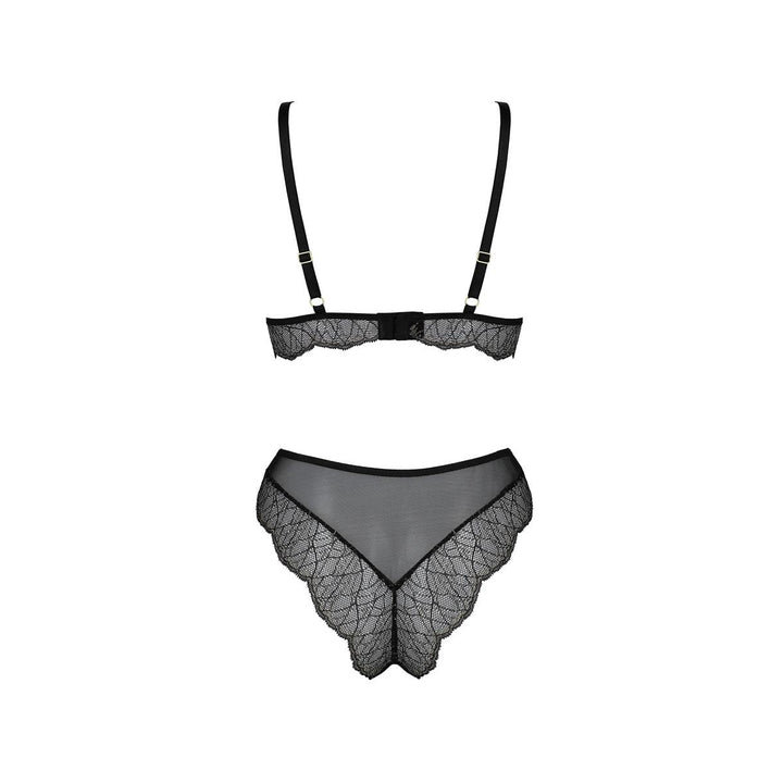 Amberly 2-piece Lingerie set Zwart Plussize
