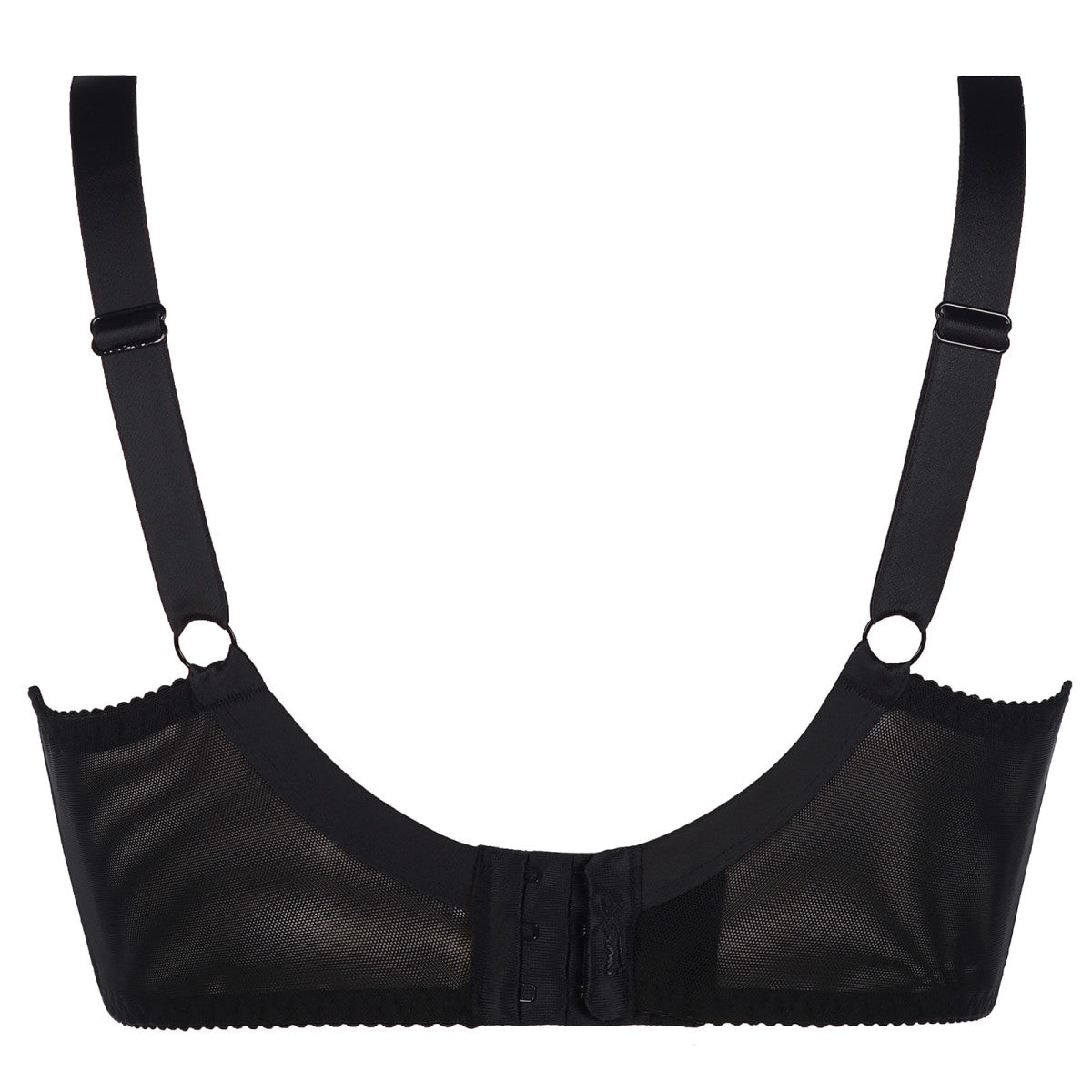 Plussize Beugel BH zwart met tule
