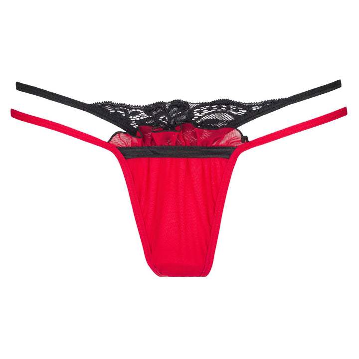 Plussize String Rood/Zwart