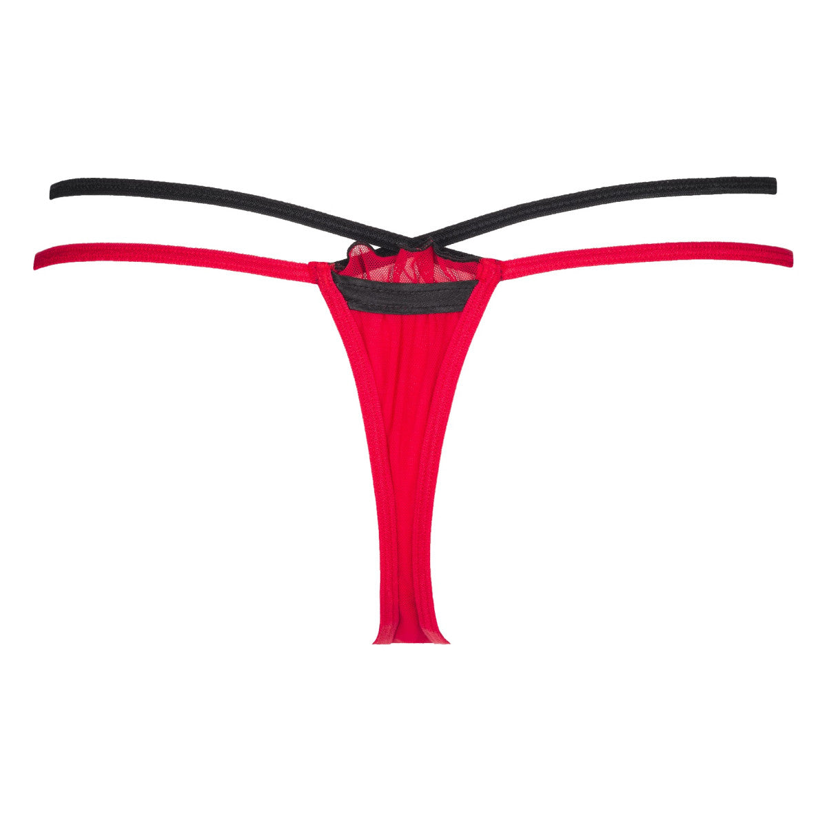 Plussize String Rood/Zwart