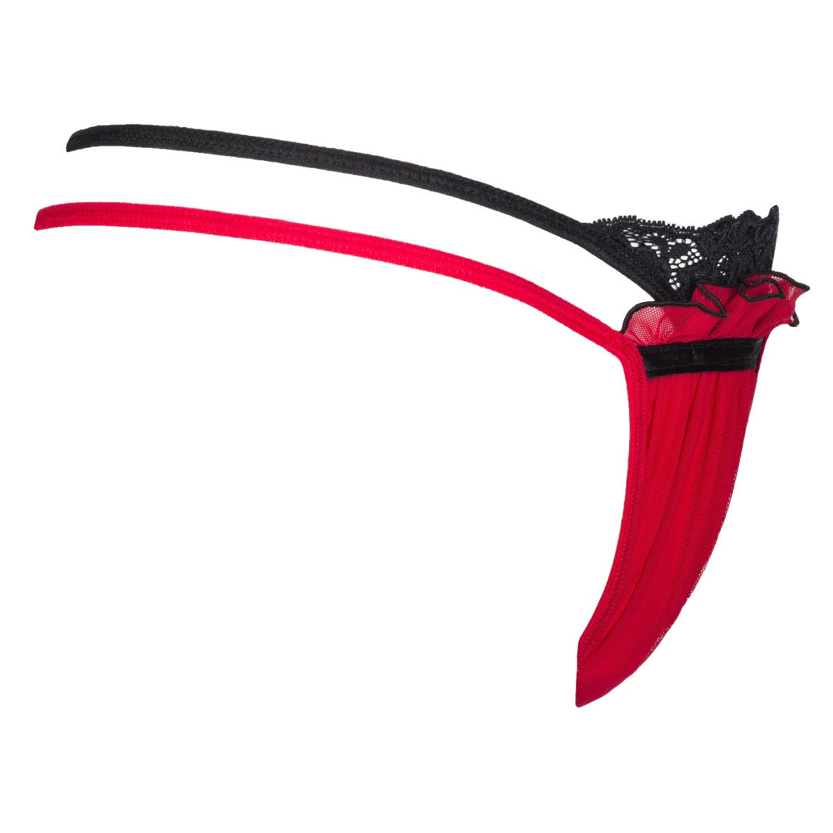 Plussize String Rood/Zwart
